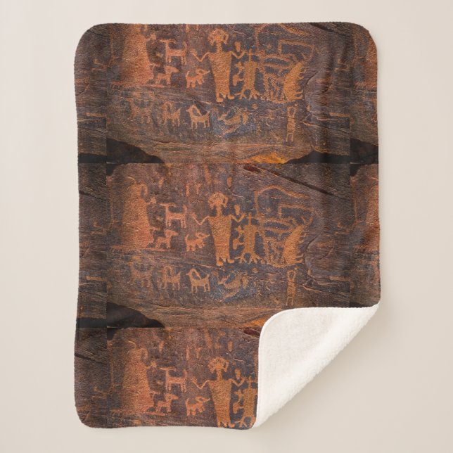 Cobertor Sherpa Petroglicph Sudoeste (Frente)