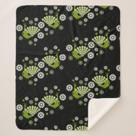 Cobertor Sherpa Pheasants Peacock Art