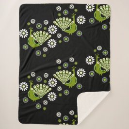 Cobertor Sherpa Pheasants Peacock Art