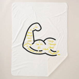 Cobertor Sherpa Philippians 4:13 KJV Bíblia Verse