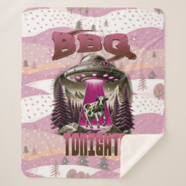 Cobertor Sherpa Piada de rapto de CHURRASCO alienígena