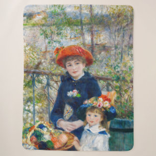 Cobertor Sherpa Pierre-Auguste Renoir - Duas irmãs no Terraço
