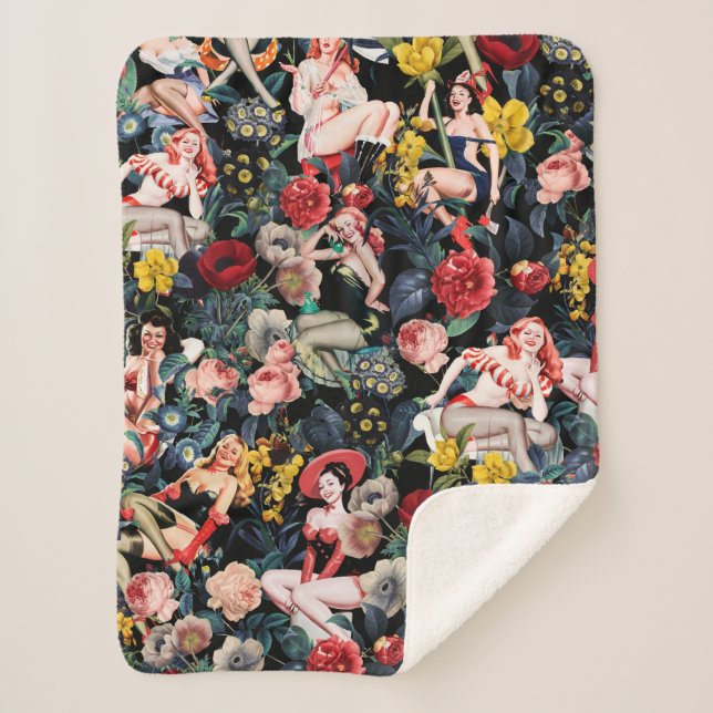 Cobertor Sherpa Pin-up III (Frente)