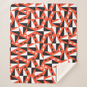 Cobertor Sherpa Pincel Geométrico de abstrato: Padrão de Vintage