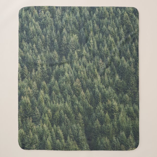 COBERTOR SHERPA PINE ÁRVORE FLORESTA (Frente)