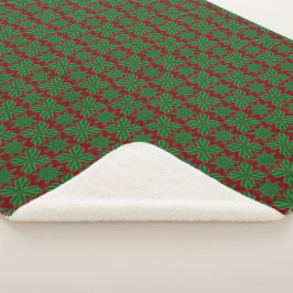 Cobertor Sherpa Pine Snowflakes Garnet Sherpa Blanket (3 Tamanhos)