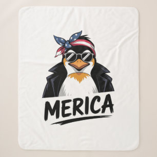 Cobertor Sherpa Pinguim resiste aos pinguins protestando contra