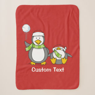 Cobertor Sherpa Pinguins de neve de Natal