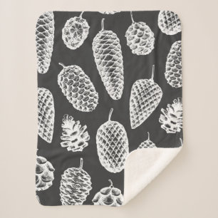 Cobertor Sherpa Pinhas em cones desenharam um padrão perfeito. Bo