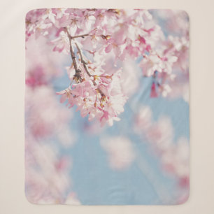 COBERTOR SHERPA PINK CHERRY BLOSSOM EM FECHAR FOTOGRAFIA