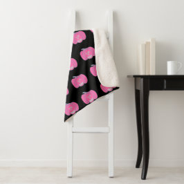 Cobertor Sherpa Pink Halloween Jack-o-lanternas