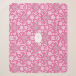 Cobertor Sherpa Pink Hummingbird Coquette Flor personalizado