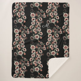 Cobertor Sherpa Pinks e Verdes Botânicos Moles Inspirados no Barro