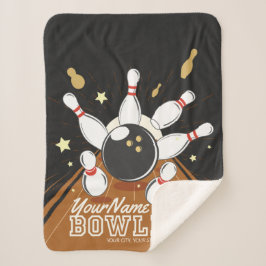 Cobertor Sherpa Pinos de Bola de Boliches de Greve de Bowler Perso