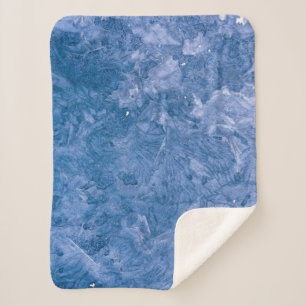 Cobertor Sherpa Pintura abstrato azul