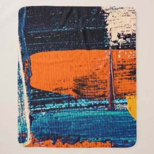 Cobertor Sherpa Pintura azul, vermelha e branca