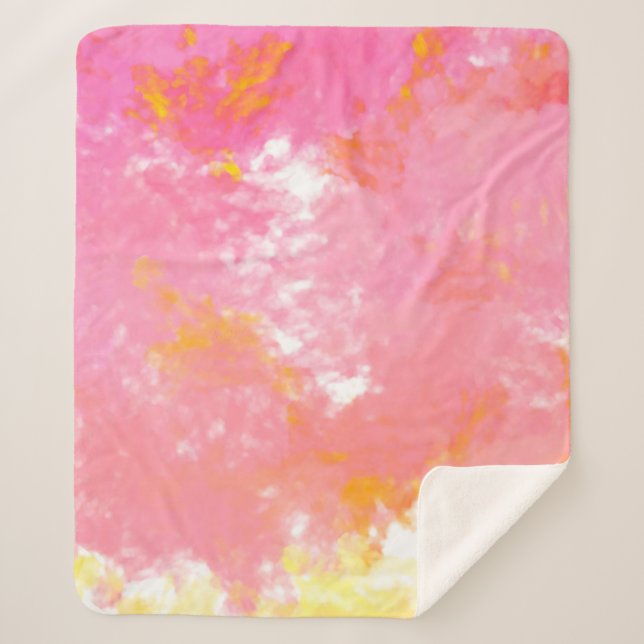 Cobertor Sherpa Pintura criativa de abstrato. Fundo com artista (Frente)