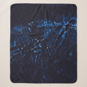 Cobertor Sherpa Pintura de abstrato preto e azul
