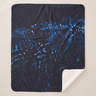 Cobertor Sherpa Pintura de abstrato preto e azul