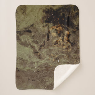 Cobertor Sherpa Pintura de abstrato preto e castanho