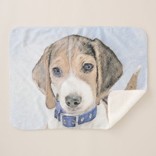 Cobertor Sherpa Pintura de Beagle - Arte de Cão Original Bonita