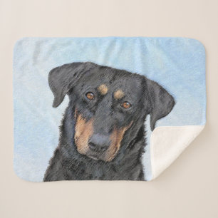 Cobertor Sherpa Pintura de Beauceron - Arte de Cachorro Original B