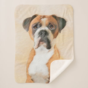 Cobertor Sherpa Pintura De Cachorro Descortada Arte Animal Origina