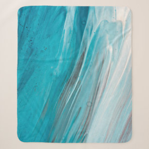 Cobertor Sherpa Pintura de guache desenhada à mão. Abstrato art ba