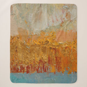 Cobertor Sherpa Pintura de óleo amarelo na canvas. Abstrato origin