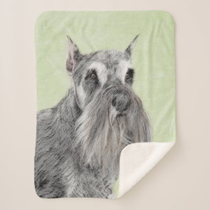 Cobertor Sherpa Pintura de Schnauzer (Giant, Standard) - Arte Cani