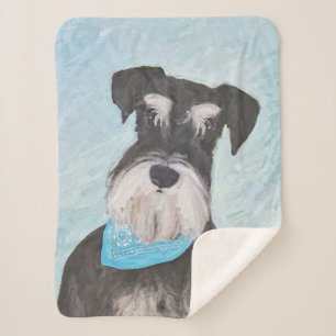 Cobertor Sherpa Pintura de Schnauzer (Miniatura) - Cachorro Origin