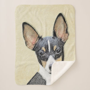 Cobertor Sherpa Pintura de Toy Fox Terrier - Arte de Cachorro Orig