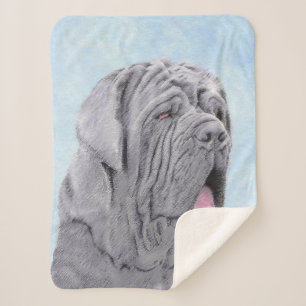 Cobertor Sherpa Pintura Mastiff Neopolita - Arte Cão Original