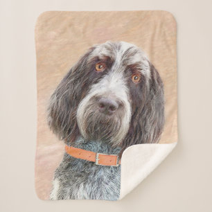 Cobertor Sherpa Pintura Spinone Italiano - Arte Cachorro Original