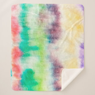 Cobertor Sherpa Pintura Suja Negra. Shibori Pattern. Pincel Rosa
