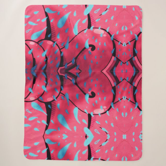 Cobertor Sherpa pintura úmida (Frente)