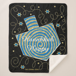 Cobertor Sherpa PinWheidel Sherpa Hanukkah Blanket/Médio