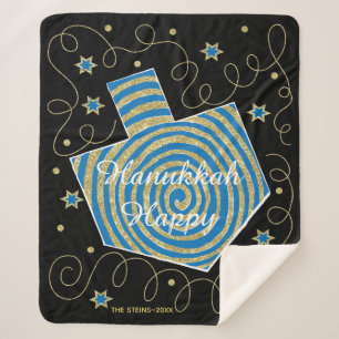 Cobertor Sherpa PinWheidel Sherpa Hanukkah Blanket/Médio