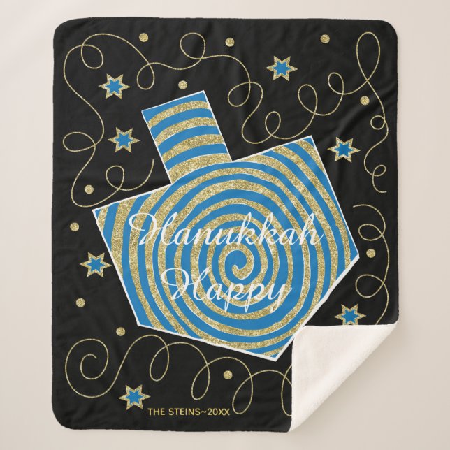 Cobertor Sherpa PinWheidel Sherpa Hanukkah Blanket/Médio (Frente)