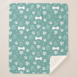 Cobertor Sherpa Pistas de Cães e Ossos de Férias