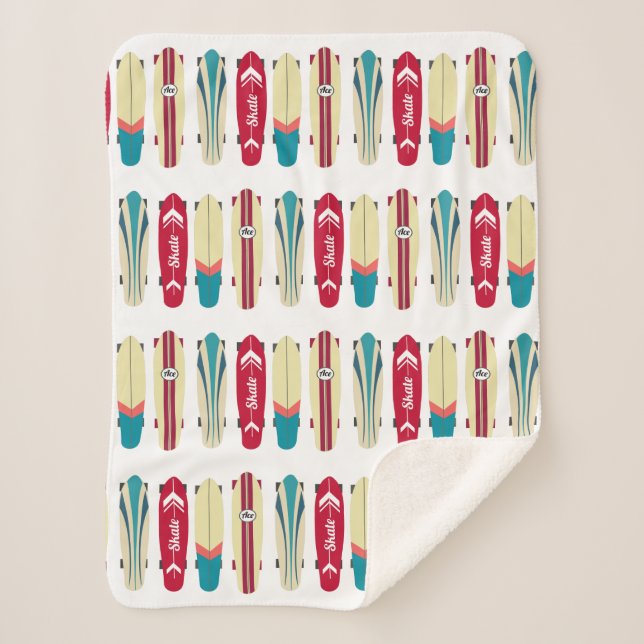 Cobertor Sherpa Placas técnicas Vintage (Frente)