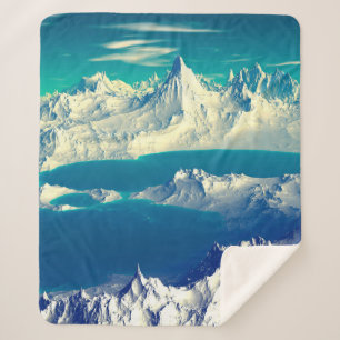 Cobertor Sherpa Planeta alienígena - Trabalho de arte 3D ed Comput