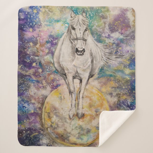 Cobertor Sherpa Planeta da Mera Branca (Frente)