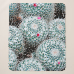 Cobertor Sherpa Plantas de Cactus com Flores Rosa Pequenas
