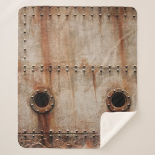 COBERTOR SHERPA PÓ E TEXTURA EM LADOS DE PLACA METÁLICA DE SH FE