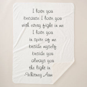 Cobertor Sherpa Poesia em Aberto