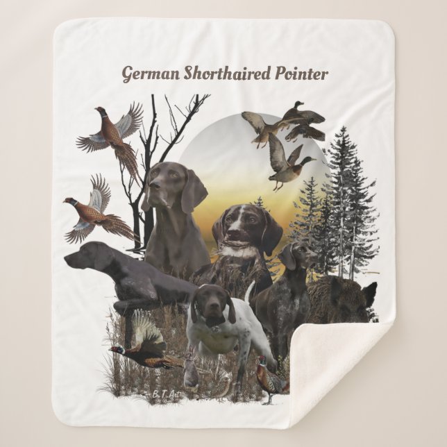 Cobertor Sherpa Pointer Alemão de Pelo Curto (Frente)