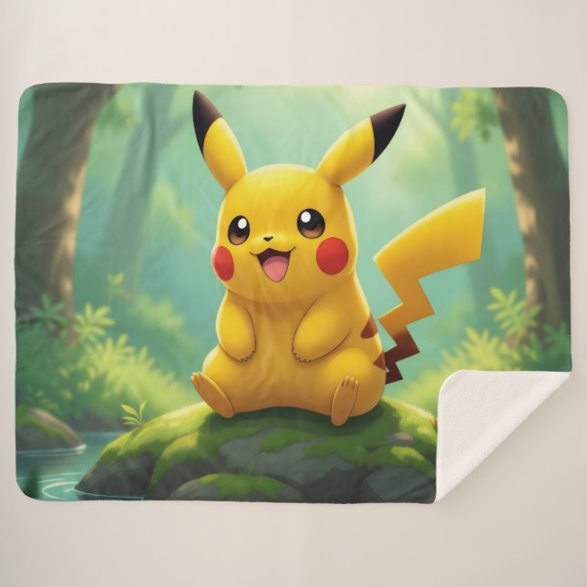 Cobertor Sherpa Pokémon und seine Treue Freunde (Frente (Horizontal))