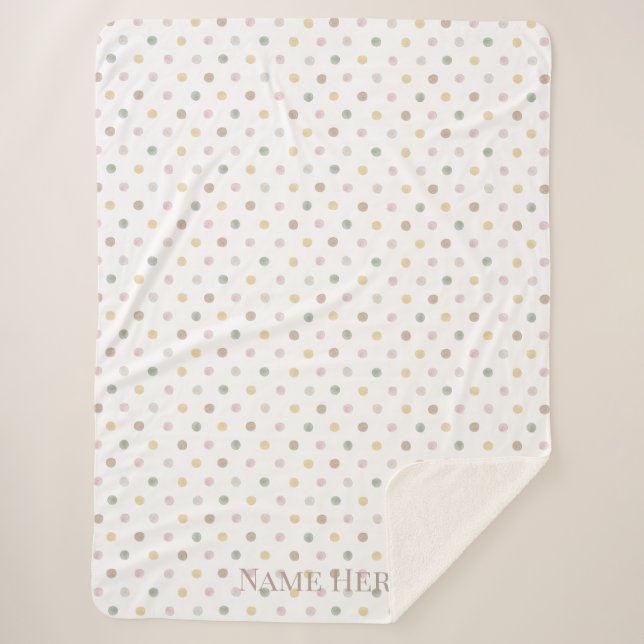 Cobertor Sherpa Polkadot Sherpa Blanket (Frente)