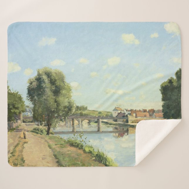 Cobertor Sherpa Pont Du Chemin De Fer Camille Pissarro (Frente (Horizontal))